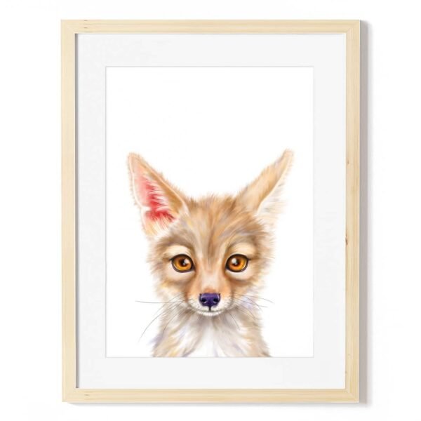 baby jackal art print