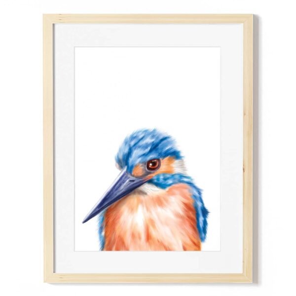 baby kingfisher art print