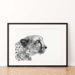 Cheetah Sketch Art Print