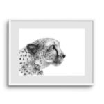 Cheetah Sketch Art Print