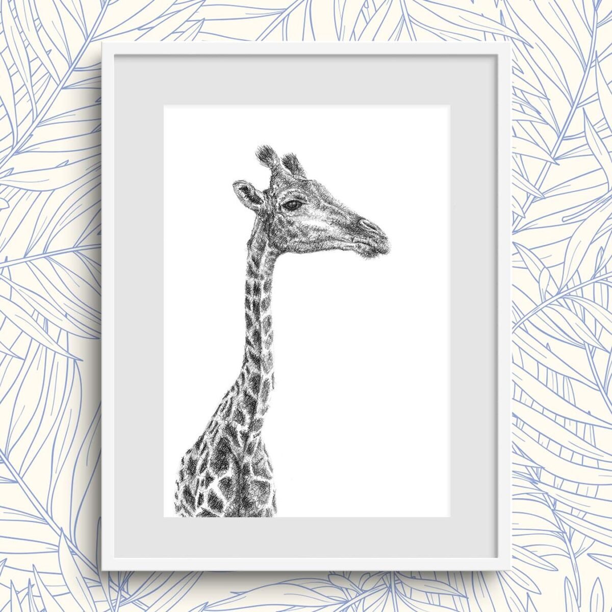 Giraffe Sketch Art Print - Image 2