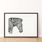 Zebra Sketch Art Print