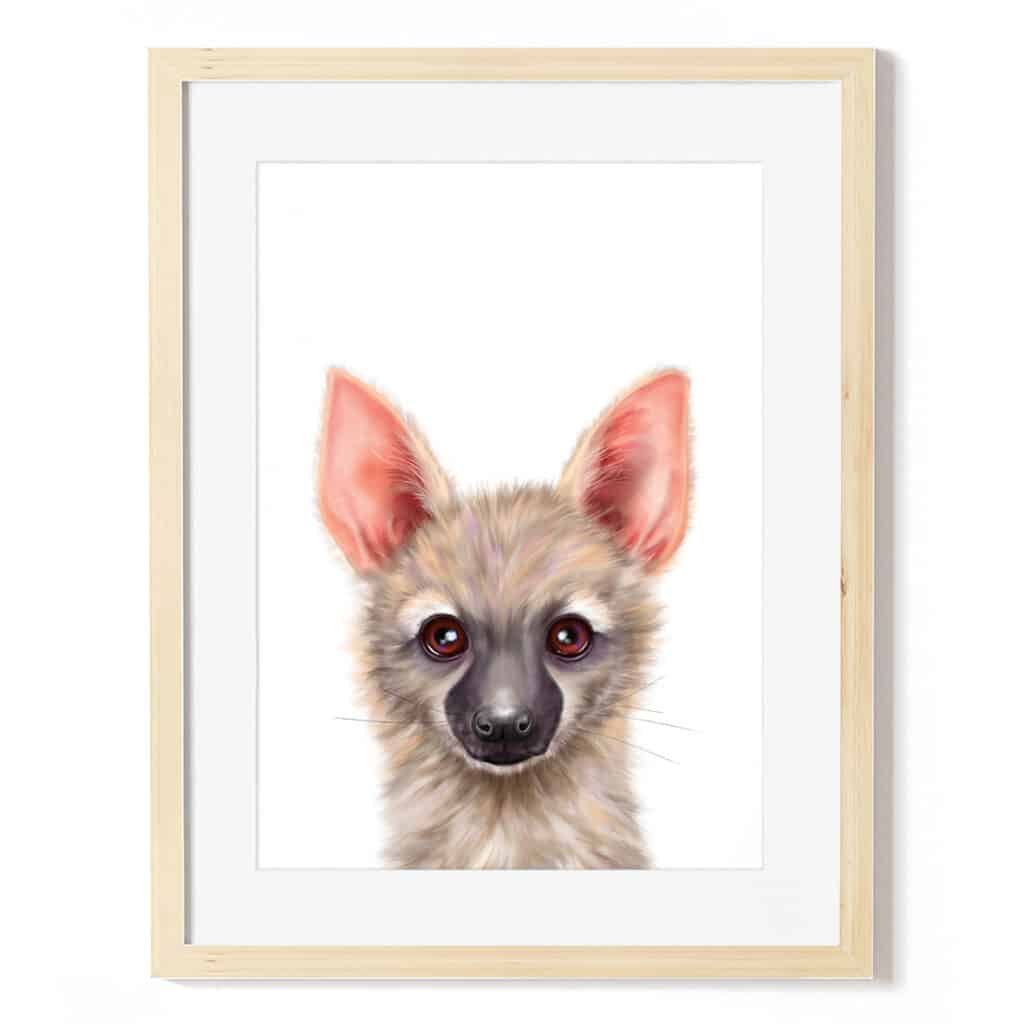 baby aardwolf art print