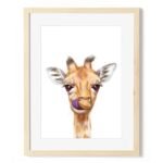baby giraffe art print