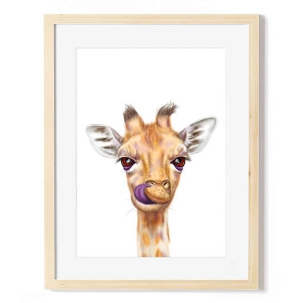 baby giraffe art print