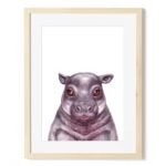 baby hippo art print