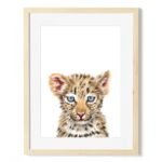 baby leopard art print