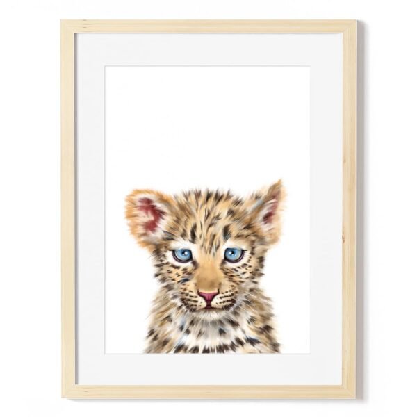 baby leopard art print