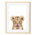 baby lion art print