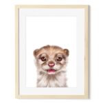 baby otter art print