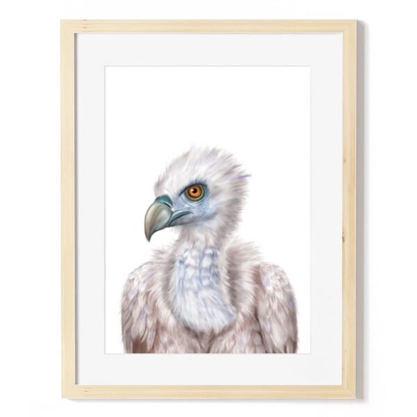 baby vulture art print