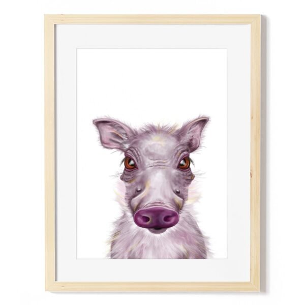 baby warthog art print