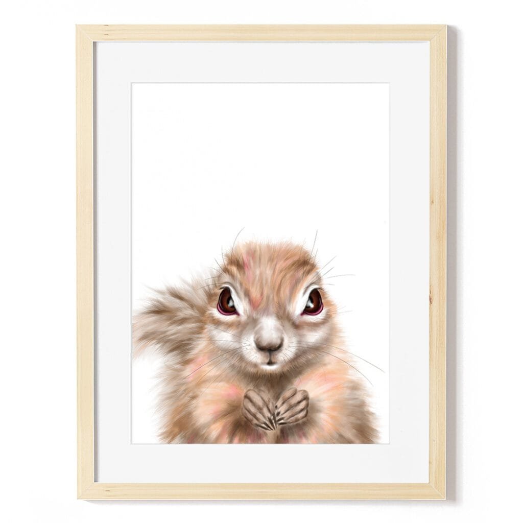 baby xerus art print