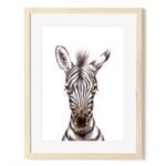 baby zebra art print