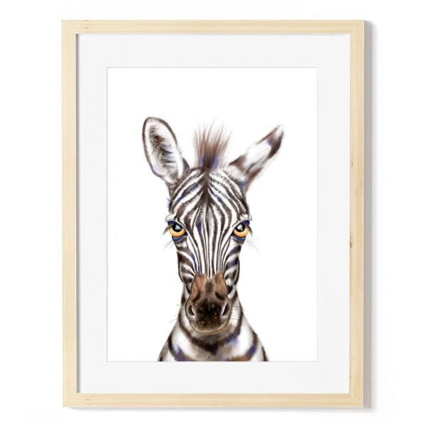 baby zebra art print