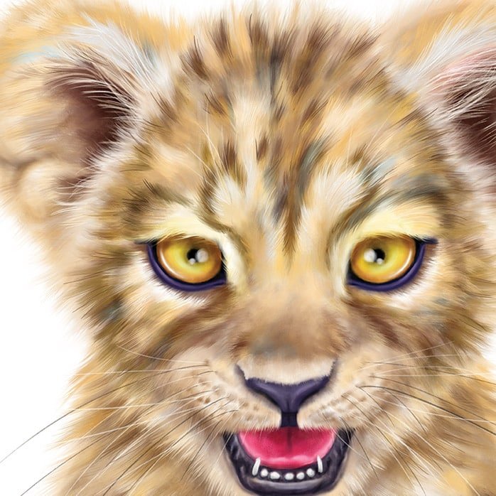 Baby Lion Art Print - Image 2
