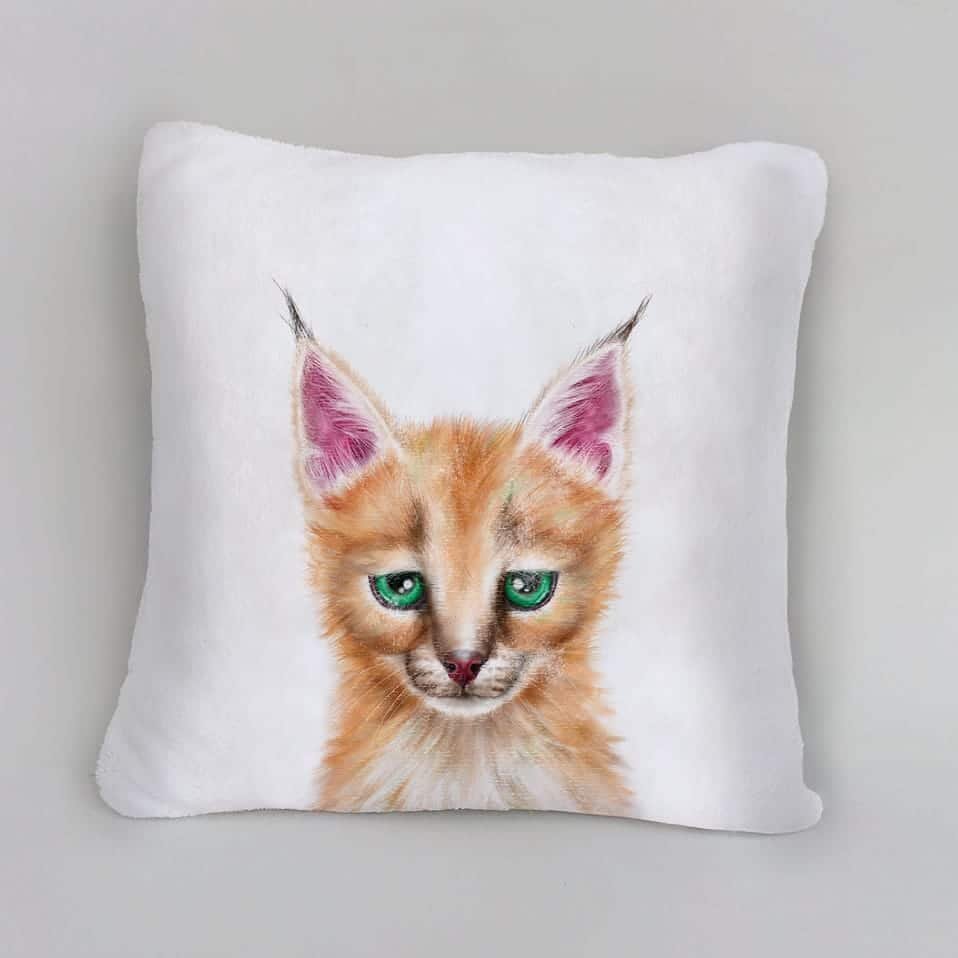 baby caracal scatter cushion