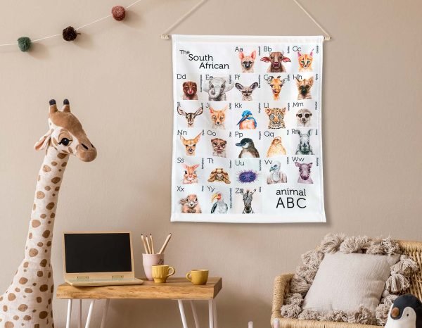 fabric ABC banner in a child's room